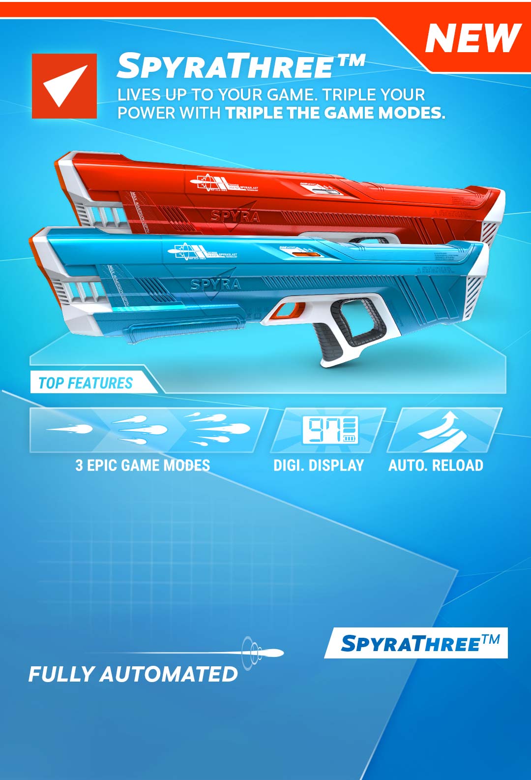 Spyra One: E-Wasserpistole mit Display und automatischem Druckaufbau